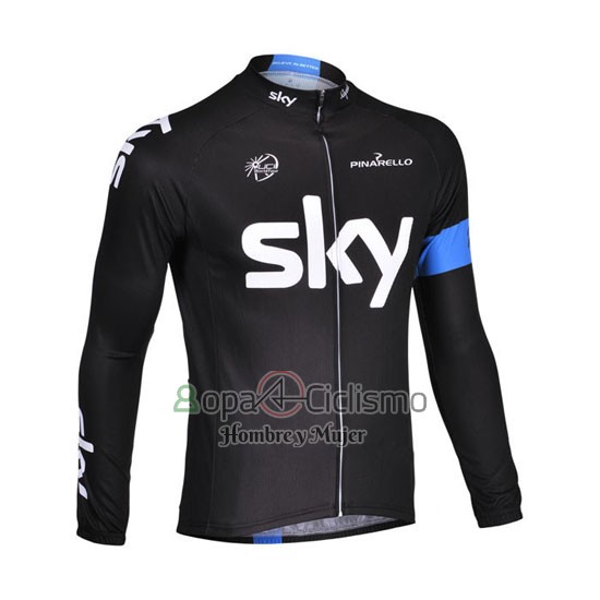 Sky Ropa Ciclismo Culotte Largo 2013 Mangas Largas Azul y Negro